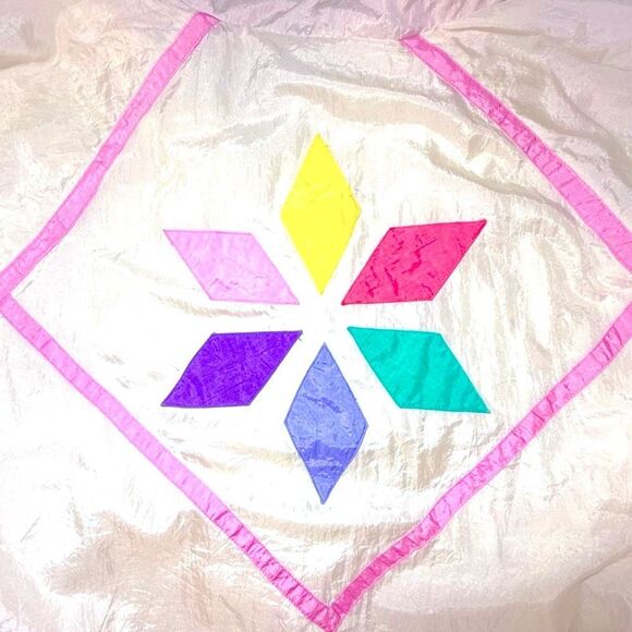 Lavon Vintage Geometric Jacket White Pastel 1980s - Picture 5 of 8